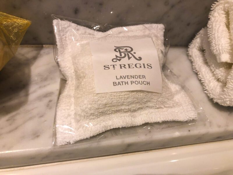St Regis New York 5th Avenue Suite bath pouch