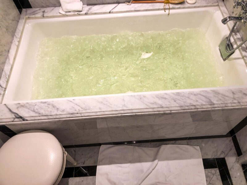 St Regis New York 5th Avenue Suite soaking tub running