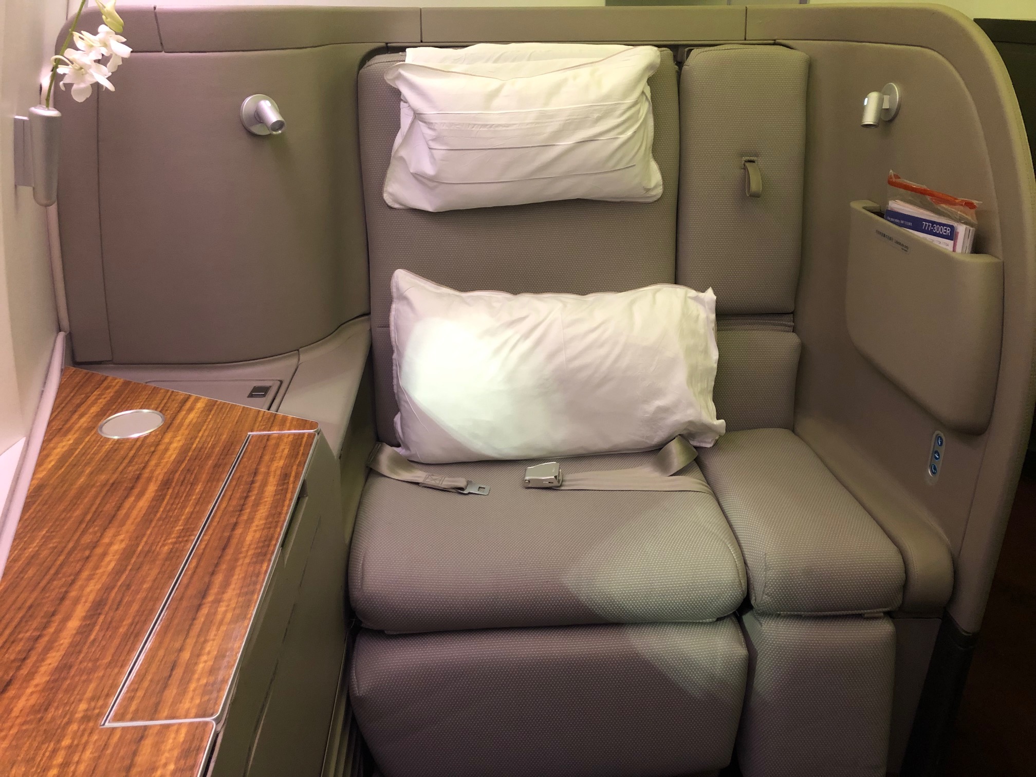 Cathay Pacific first class seat