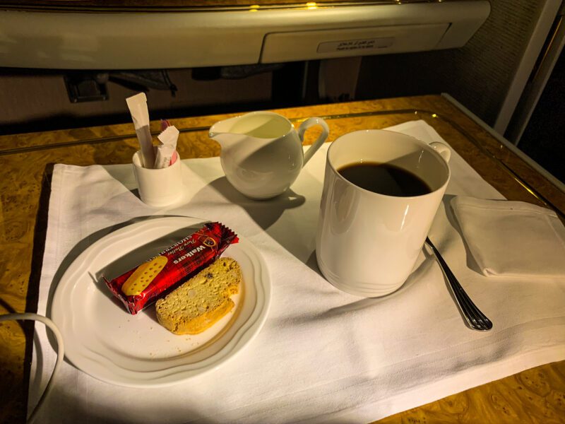 Emirates A380 First Class Coffee Service