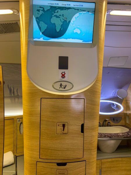 Emirates A380 First Class Shower Spa Display