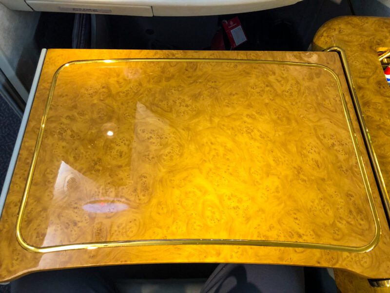 Emirates A380 First Class Tray Table