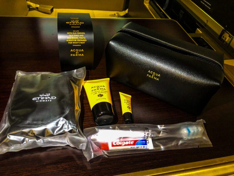 Etihad first class amenity kit contents