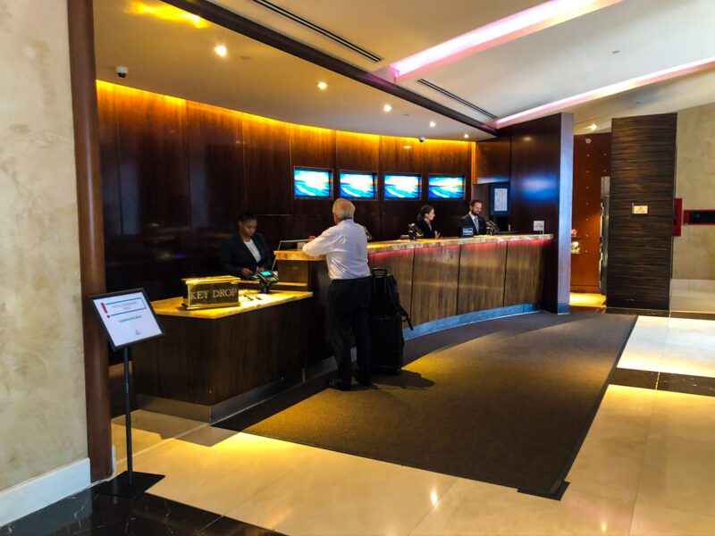 Hilton New York Times Square check-in desk