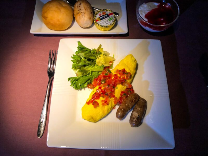 Japan Airlines First Class Western Style Breakfast