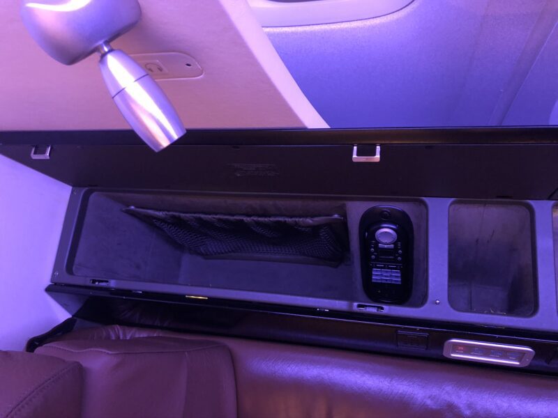 Japan Airlines First Class Storage Compartment