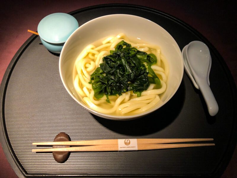 Japan Airlines First Class Udon