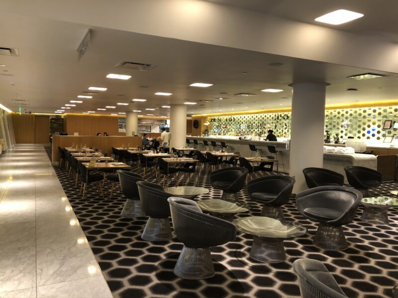 Qantas First Class Lounge Lax Seating And Dining Areas