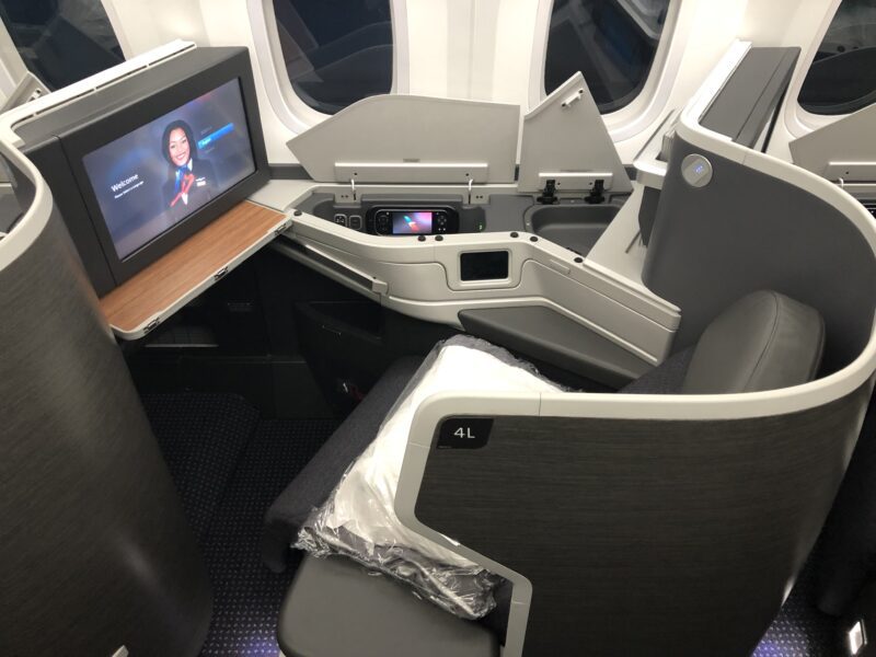 American Airlines 787 9 Flagship Business Class Seat 4l Rear View