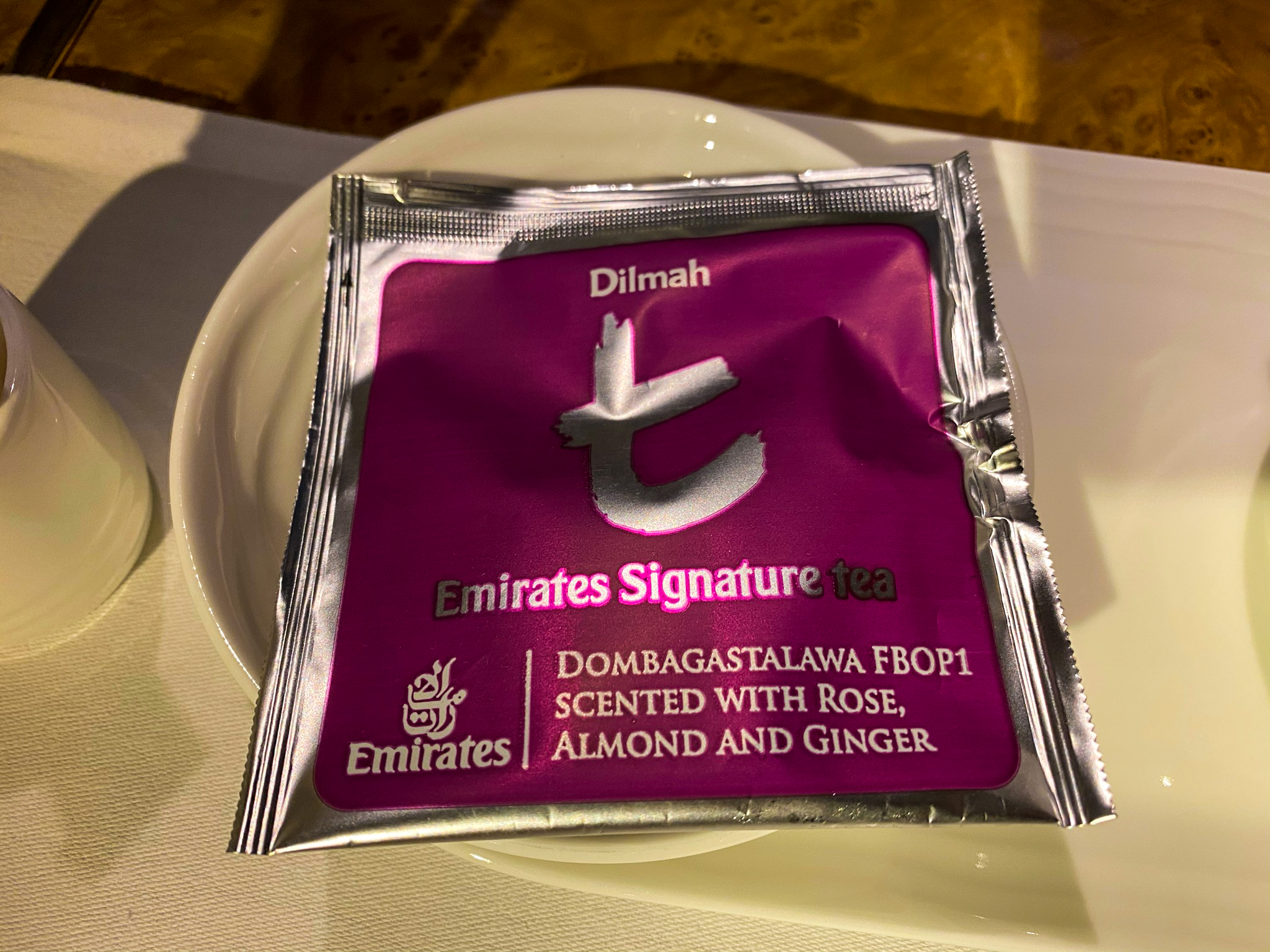 Emirates 777 First Class Dilmah Emirates Signature Tea
