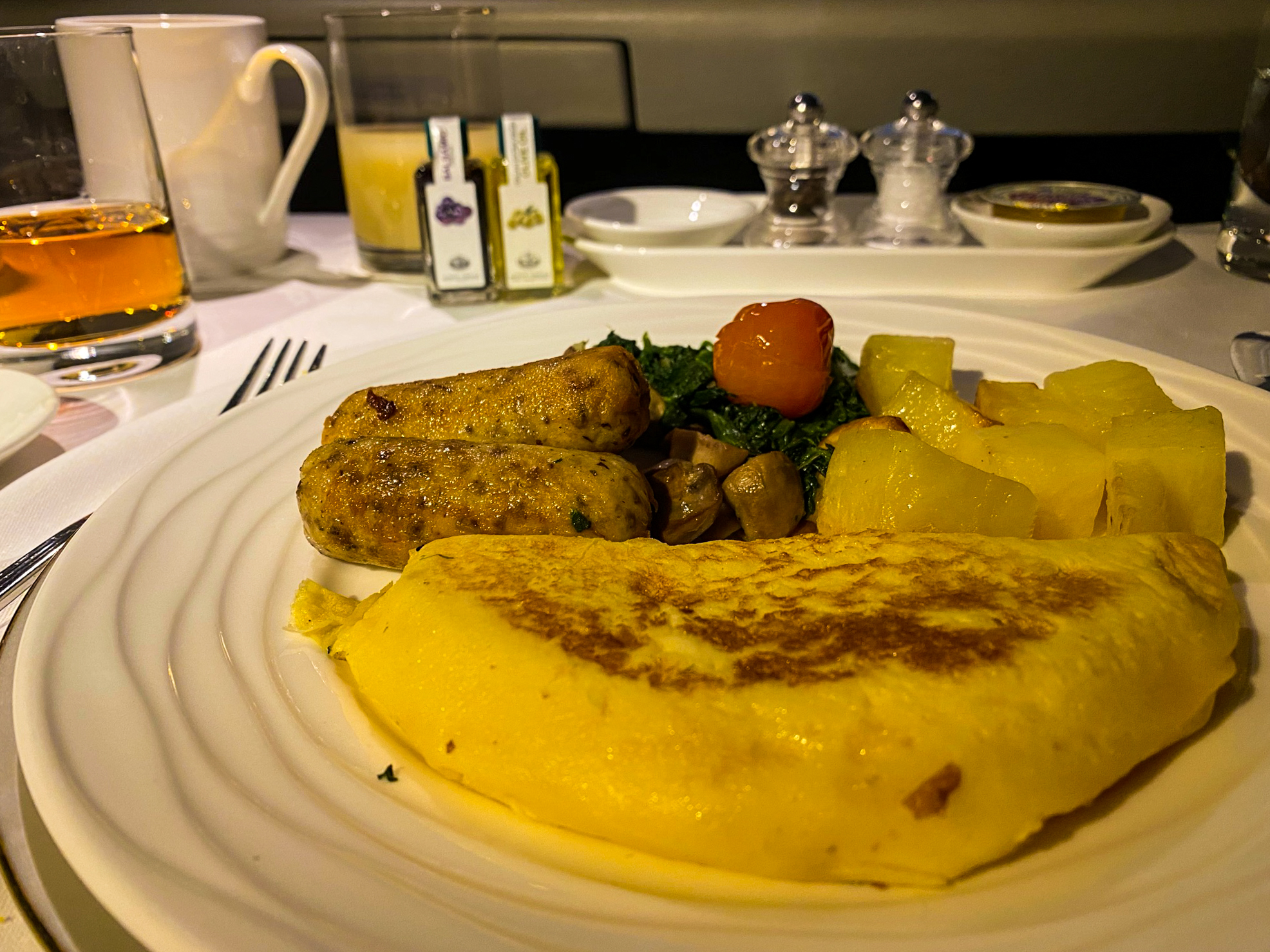 Emirates 777 First Class Classic Omelette