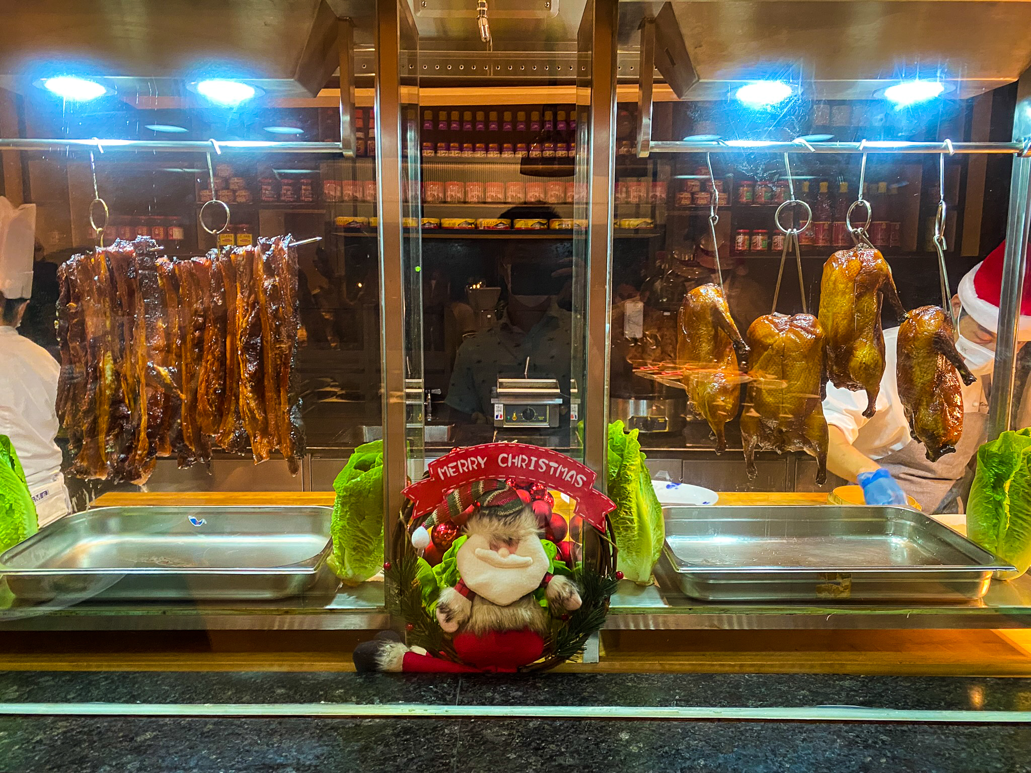 Waldorf Astoria Maldives Ithaafushi Christmas Eve Gala Cantonese BBQ pork and roasted duck