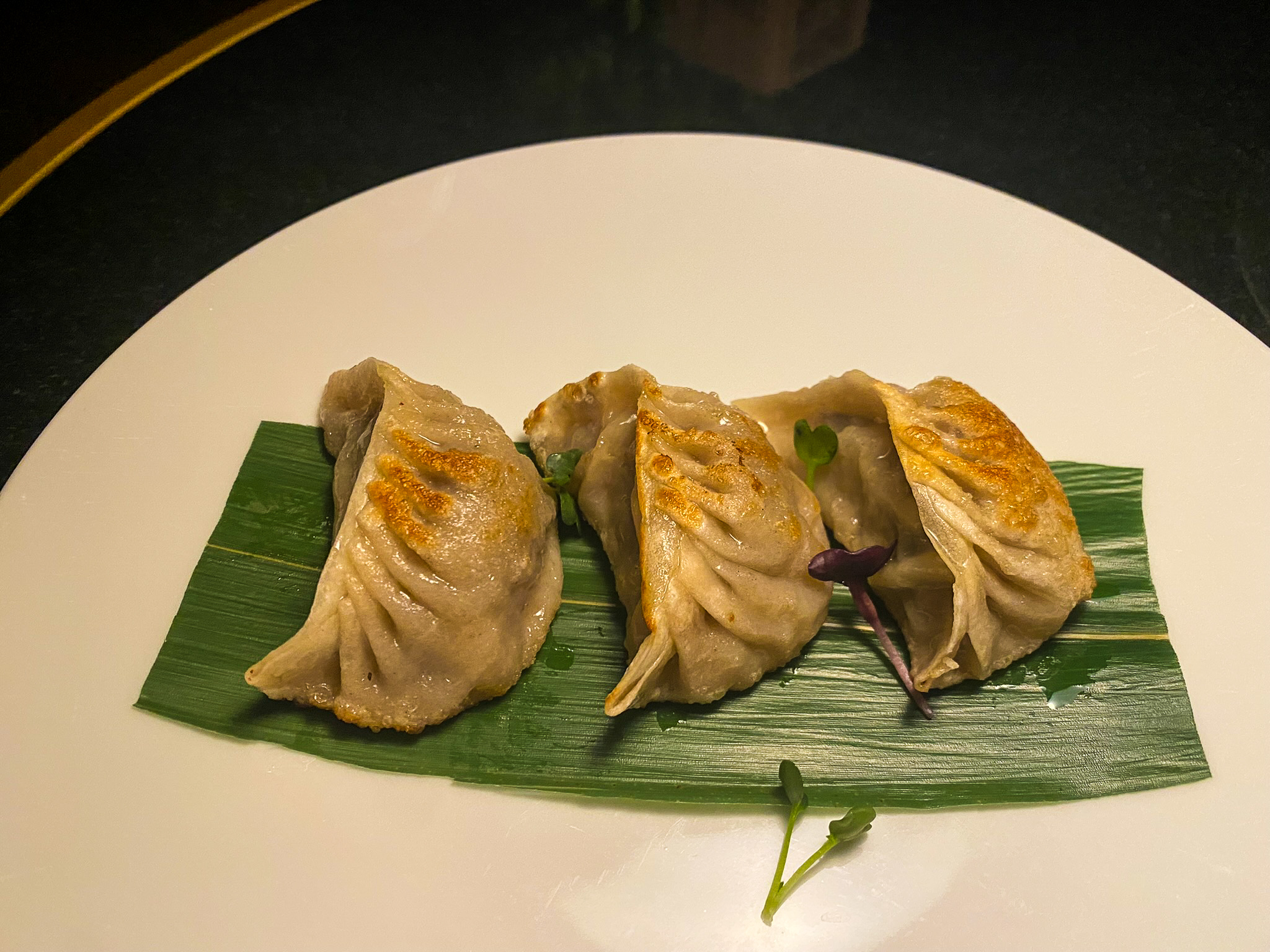 Waldorf Astoria Maldives Ithaafushi Li Long pan-fried dumplings