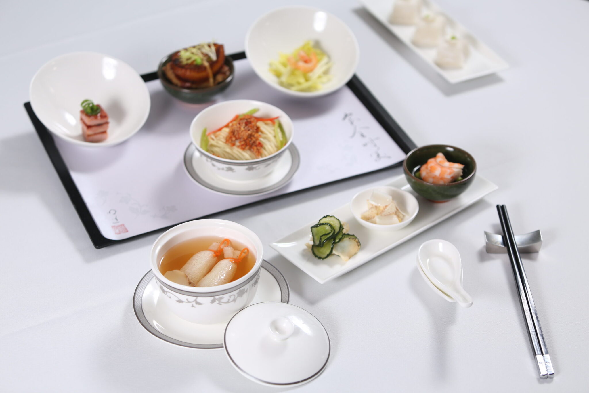Singapore Airlines - First Class Meal Spread
