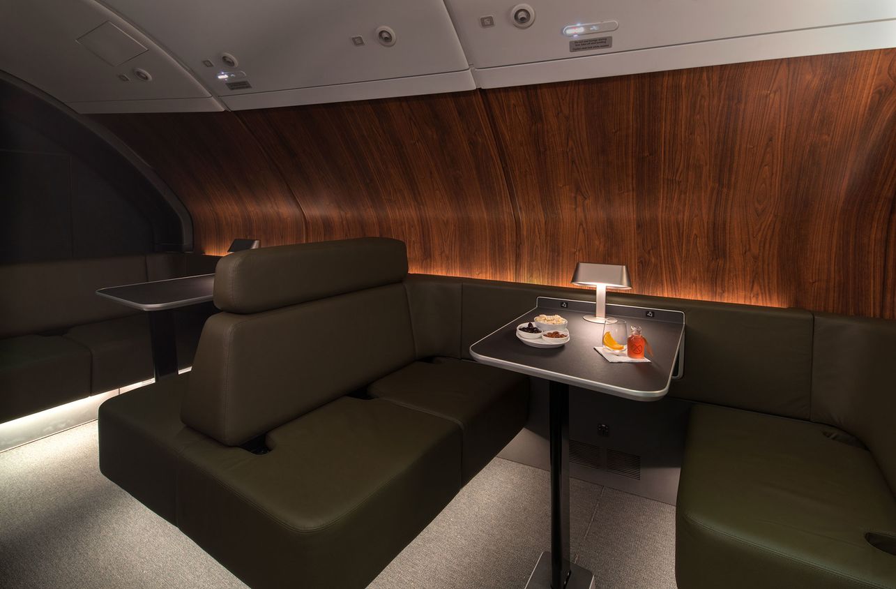 Qantas Onboard Business Lounges A380