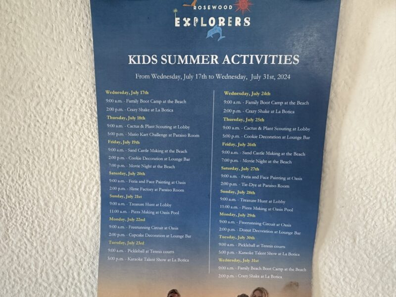 Las Ventanas al Paraiso kids summer activities