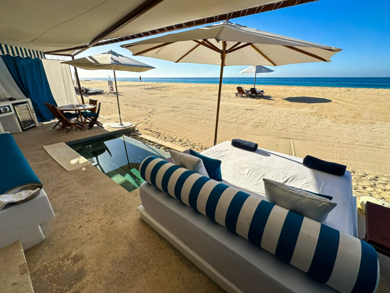 Las Ventanas al Paraiso private beachfront cabanas private jacuzzi and plunge pool